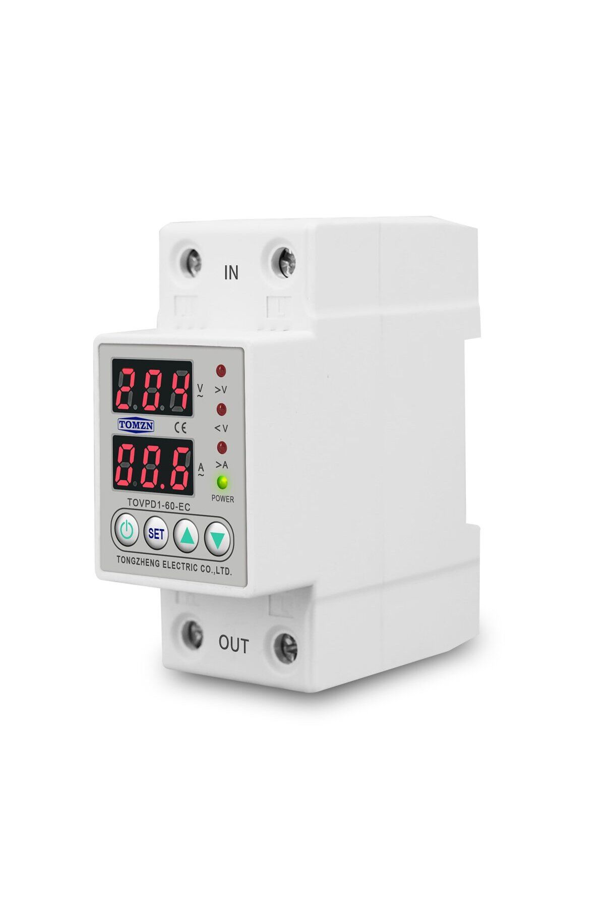 Tomzn Voltaj ve Akım Koruma Rölesi Yüksek Alçak Gerilim Akım Koruyucu 63A Elektrik Bekçisi