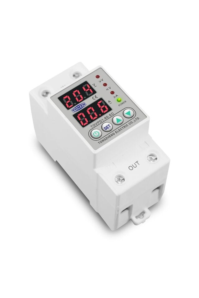 Tomzn Voltaj ve Akım Koruma Rölesi Yüksek Alçak Gerilim Akım Koruyucu 63A Elektrik Bekçisi