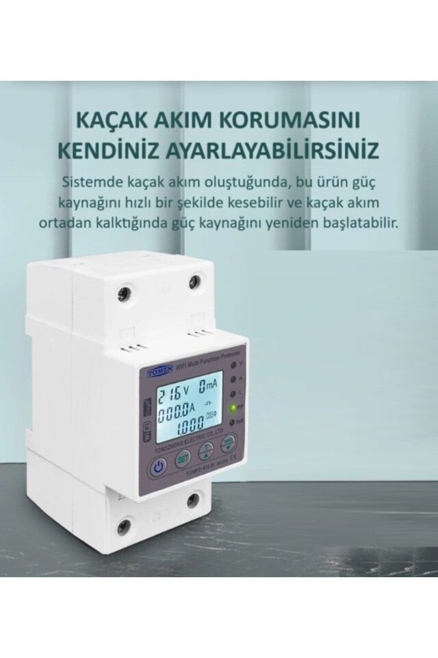 Tomzn Kaçak Akım Koruma Rölesi ve Yüksek Voltaj ve Akım Koruyucu Röle 63A Devrim Niteliğinde Yenilik