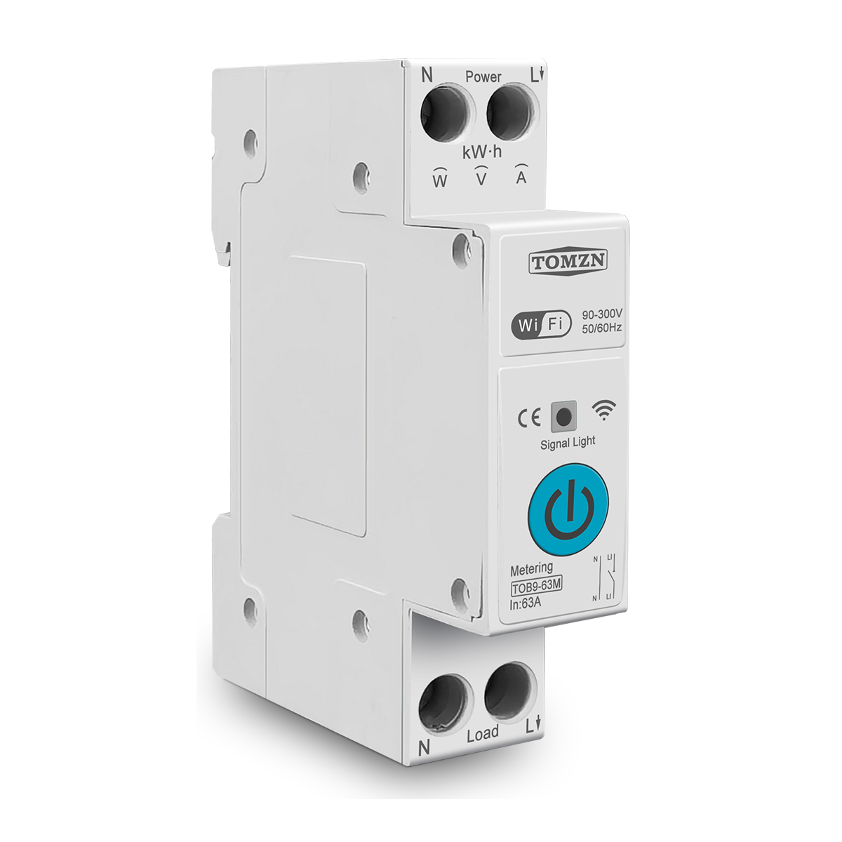Tomzn WiFi Özellikli Akıllı Sigorta Dahili Enerji Ölçerli Zaman Rölesi 63A