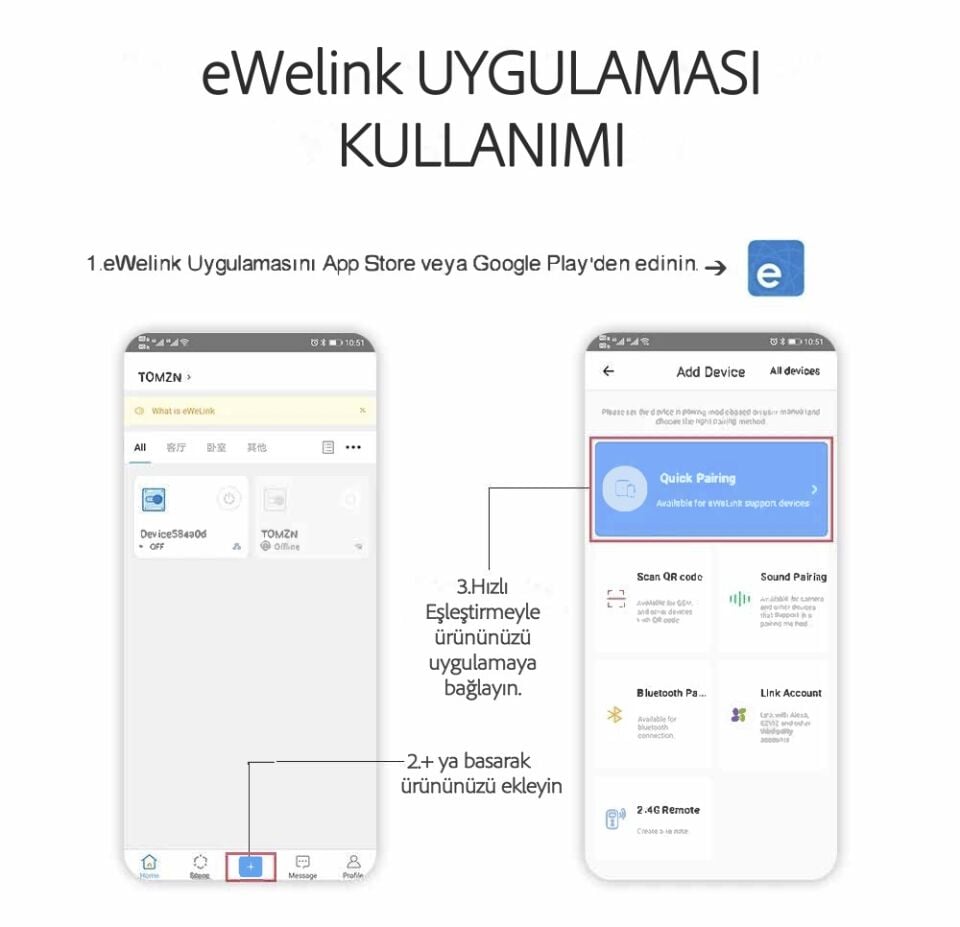 Tomzn Akıllı Voltaj ve Akım Koruma Rölesi, WiFi Özellikli Dahili Enerji Ölçer 63A eWelink Uyumlu