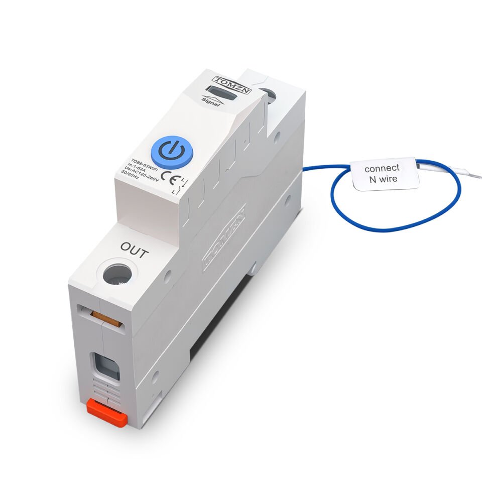 Tomzn Akıllı Voltaj ve Akım Koruma Rölesi, Sıcaklık Korumalı WiFi SmartLife Tuya 63A - Tek Kutup